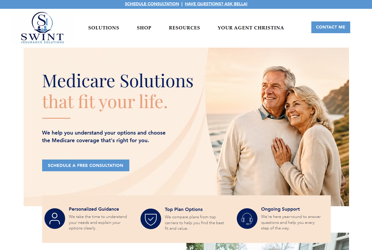Swint Insurance website screenshot